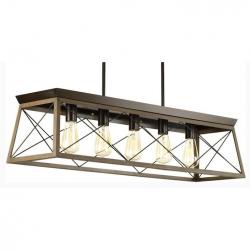 Progress's Briarwood Collection Five-Light Linear Chandelier